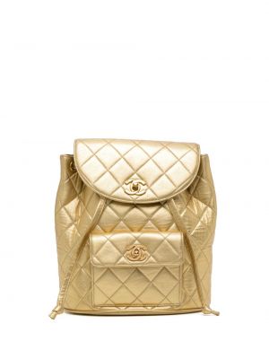Prešívaný batoh Chanel Pre-owned zlatá