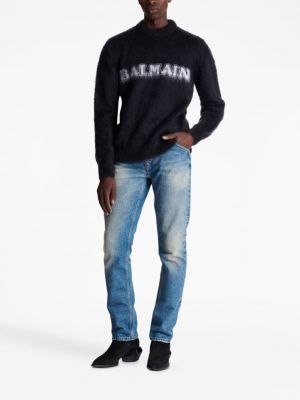 Pullover mit print Balmain schwarz