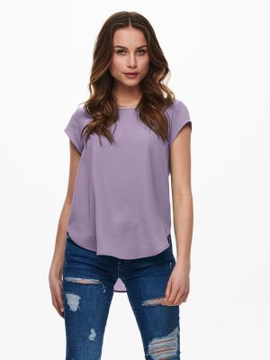 Camiseta con cremallera manga corta Only violeta