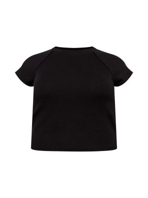 Памучна тениска Cotton On Curve черно