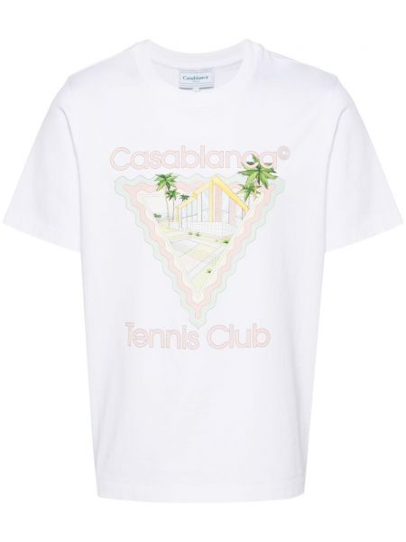 Kokvilnas t-krekls Casablanca balts
