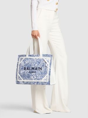 Geantă shopper cu model paisley Balmain