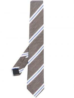 Gestreifte krawatte Canali grau