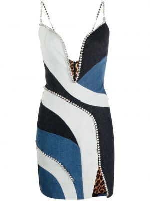 Mini šaty Philipp Plein modrá