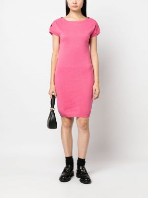 Dzianinowa sukienka mini Saint Laurent Pre-owned różowa