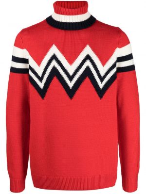 Пуловер с принт Perfect Moment червено