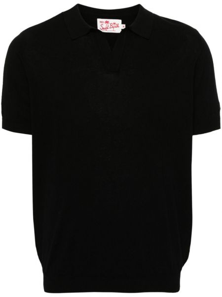 Памучна поло тениска Mc2 Saint Barth черно