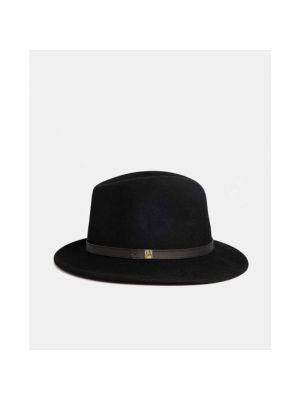 Sombrero de cuero de fieltro Aranda negro