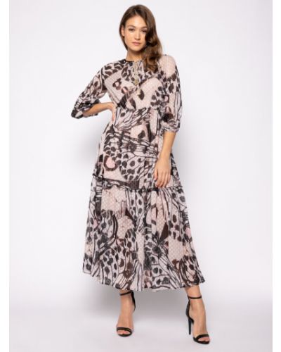 Trussardi Koktélruha Long Fil Coupe Butterfly Print 56D00350 Barna Regular Fit