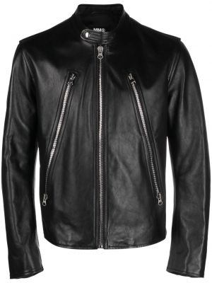 Lederjacke Mm6 Maison Margiela schwarz