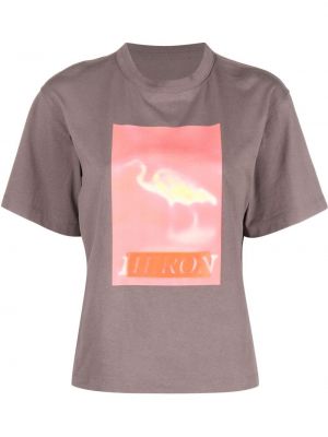 Тениска с принт Heron Preston сиво