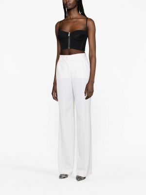 Pantalon droit taille haute Dolce & Gabbana blanc