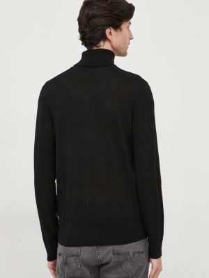 Gyapjú pulóver Michael Kors fekete