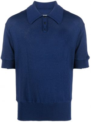 Плетена поло тениска Maison Margiela синьо