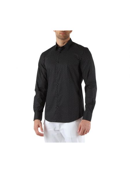Camisa slim fit de algodón Antony Morato negro