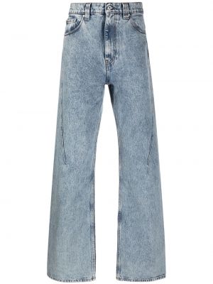 Straight leg jeans ricamati Y/project blu