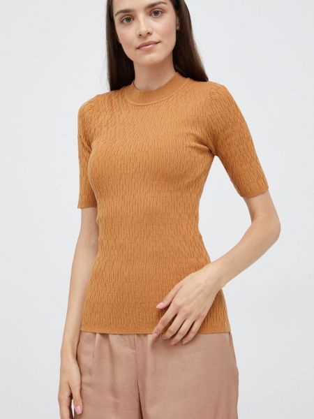Selected Femme pulover femei, culoarea maro