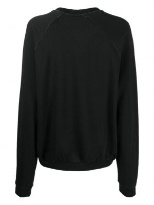 Bluza bawełniana z okrągłym dekoltem 032c czarna