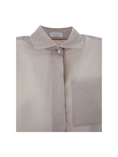 Camisa con botones Brunello Cucinelli beige