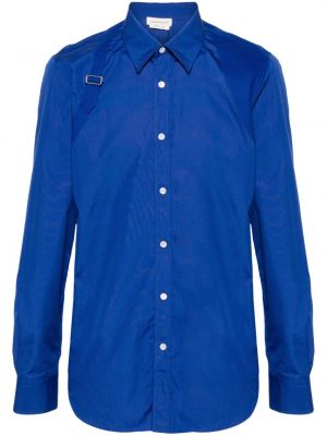Camicia di cotone Alexander Mcqueen blu