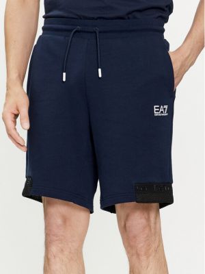 Pantaloncini sportivi Ea7 Emporio Armani blu