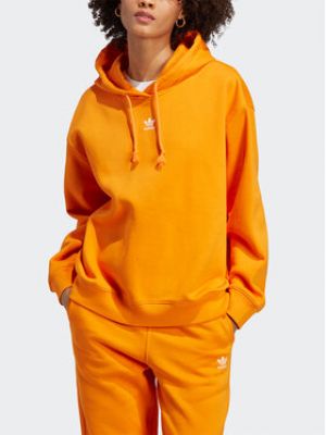 Mikina s kapucí Adidas oranžová