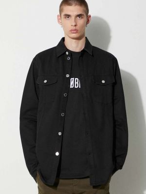 Βαμβακερό πουκάμισο Han Kjøbenhavn μαύρο