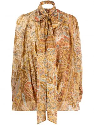 Bluza s printom s paisley uzorkom Zimmermann zlatna