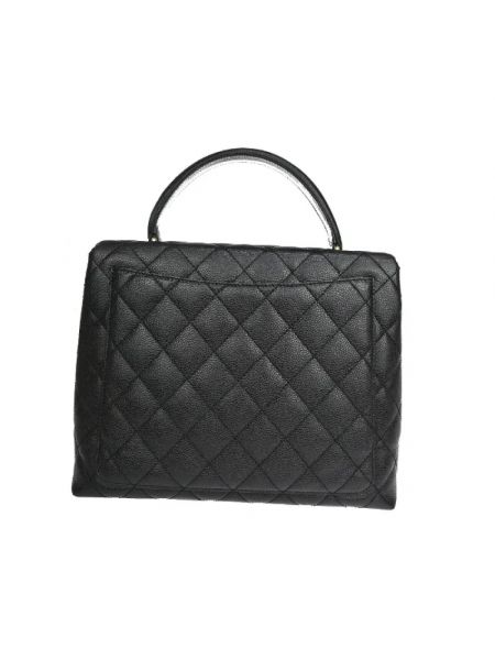 Bolsa de cuero retro Chanel Vintage negro