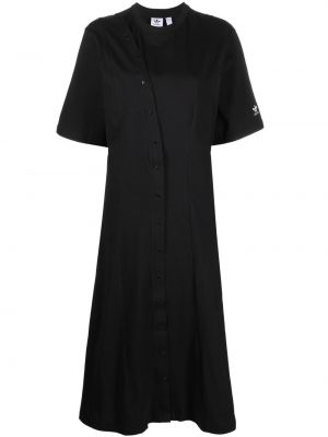Рубашка платье с вышивкой Adidas, черное