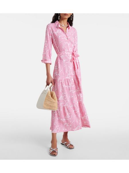 Midi suknele su paisley raštu Heidi Klein rožinė