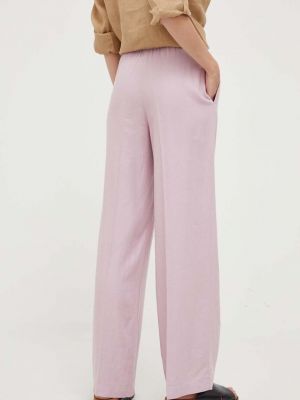 Pantaloni cu talie înaltă Sisley violet