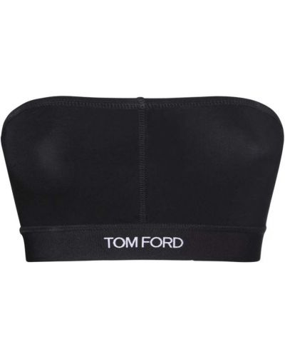 Biustonosz bandeau z dżerseju Tom Ford czarny