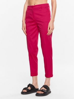 Pantaloni chino slim fit Sisley roz