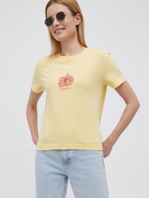 Бавовняна футболка Quiksilver, жовта