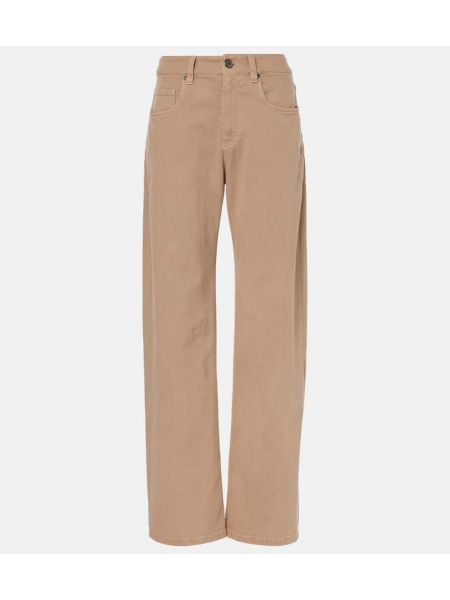 Højtaljet straight jeans Brunello Cucinelli brun