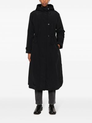 Manteau à boutons à capuche Emporio Armani noir