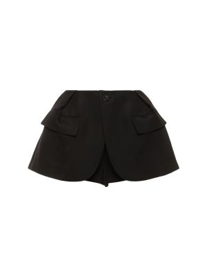 Pantalones cortos de seda de algodón Sacai negro