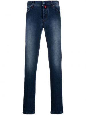 Slank lav midje stretch jeans Kiton blå