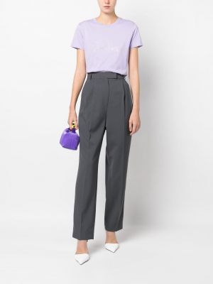 Medvilninis marškinėliai Karl Lagerfeld violetinė