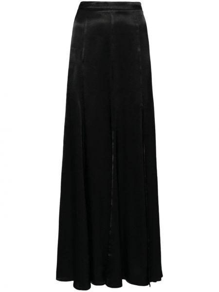 Saténové dlouhá sukně Twinset černé