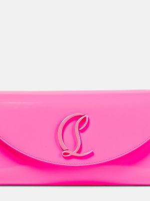 Kožený náhrdelník Christian Louboutin růžový