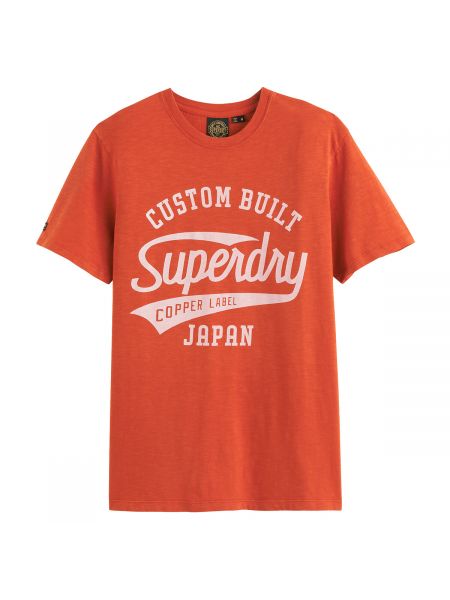 Camiseta con estampado de cuello redondo Superdry naranja