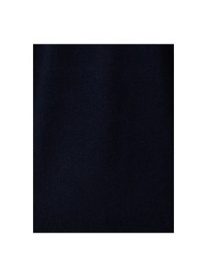 Jersey de lana de tela jersey de cuello redondo Kangra azul