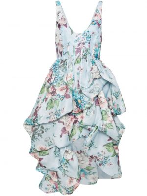 Φλοράλ μίντι φόρεμα με σχέδιο Zimmermann μπλε