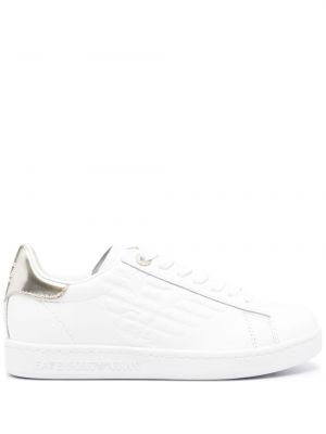 Δερμάτινα sneakers Ea7 Emporio Armani λευκό