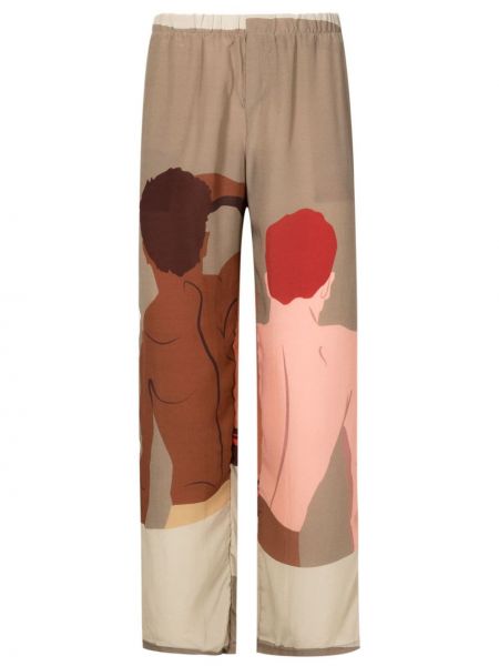 Παντελόνι με ίσιο πόδι με σχέδιο Amir Slama