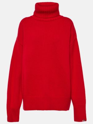 Jersey de cachemir de tela jersey con estampado de cachemira Extreme Cashmere rojo