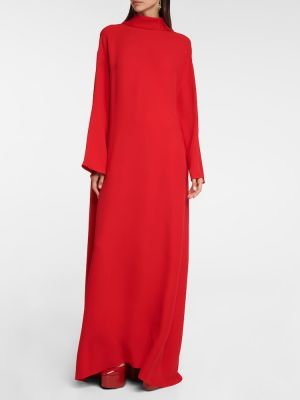 Jedwabna sukienka długa Valentino czerwona