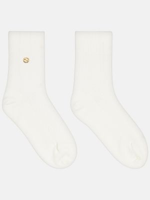 Bavlnené ponožky Gucci biela